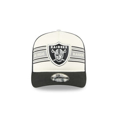 Las Vegas Raiders New Era Banner A-Frame 9FIFTY Trucker Snapback Hat - Cream/Black outlet