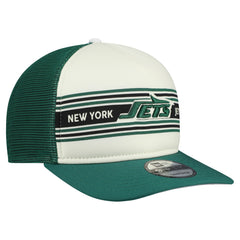 New York Jets New Era Banner A-Frame 9FIFTY Snapback Hat - Cream/Green sale