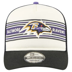 Baltimore Ravens New Era Banner A-Frame 9FIFTY Trucker Snapback Hat - Cream/Black outlet