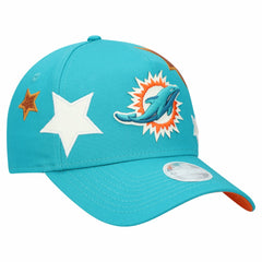 Miami Dolphins New Era Women's Stardom A-Frame 9FORTY Adjustable Hat - Aqua for sale