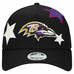 Baltimore Ravens New Era Women's Stardom A-Frame 9FORTY Adjustable Hat - Black outlet