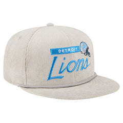 Detroit Lions New Era Cord Rope Corduroy 9FIFTY Snapback Hat - Gray on sale