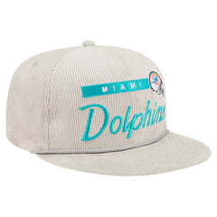 Miami Dolphins New Era Cord Rope Corduroy 9FIFTY Snapback Hat - Gray online