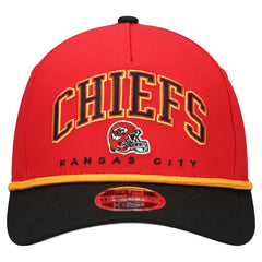Kansas City Chiefs New Era Youth Arch COOLERA 9FORTY A-Frame Adjustable Hat - Red/Black for sale
