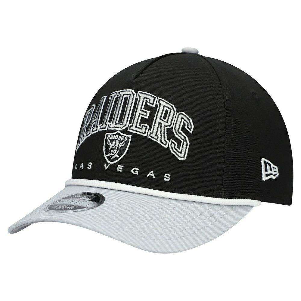Las Vegas Raiders New Era Youth Arch COOLERA 9FORTY A-Frame Adjustable Hat - Black/Silver online