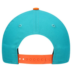 Miami Dolphins New Era Youth Arch COOLERA 9FORTY A-Frame Adjustable Hat - Aqua/Orange discount