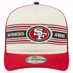 San Francisco 49ers New Era Youth Banner 9FIFTY A-Frame Adjustable Trucker Hat - Cream/Scarlet sale