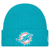 Miami Dolphins New Era Youth Waffle Cuffed Knit Hat - Aqua outlet