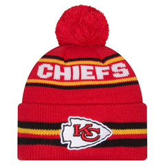 Kansas City Chiefs New Era Youth Classic Cuffed Knit Hat with Pom - Red online