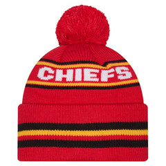 Kansas City Chiefs New Era Youth Classic Cuffed Knit Hat with Pom - Red online