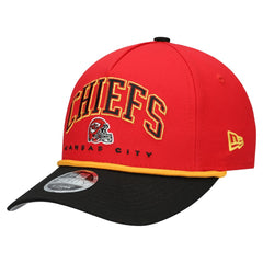 Kansas City Chiefs New Era Preschool Arch COOLERA 9FORTY A-Frame M-Crown Adjustable Hat - Red/Black for sale