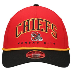 Kansas City Chiefs New Era Preschool Arch COOLERA 9FORTY A-Frame M-Crown Adjustable Hat - Red/Black for sale