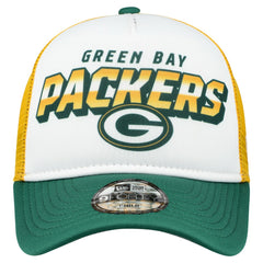 Green Bay Packers New Era Preschool 9FORTY A-Frame Adjustable Hat - White for sale