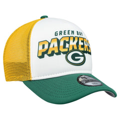 Green Bay Packers New Era Preschool 9FORTY A-Frame Adjustable Hat - White for sale