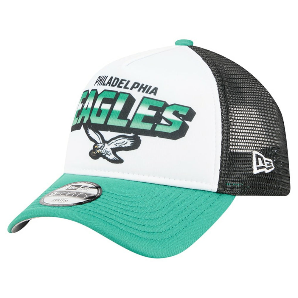 Philadelphia Eagles New Era Preschool 9FORTY A-Frame Adjustable Hat - White on sale