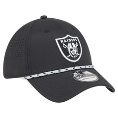 Las Vegas Raiders New Era Perforated 39THIRTY Flex Hat - Black on sale