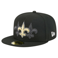 New Orleans Saints New Era Tri-Hit 59FIFTY Fitted Hat - Black cheap