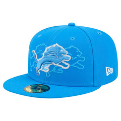 Detroit Lions New Era Tri-Hit 59FIFTY Fitted Hat - Blue sale