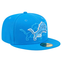 Detroit Lions New Era Tri-Hit 59FIFTY Fitted Hat - Blue sale