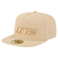 New York Jets New Era Color Pack A-Frame 59FIFTY Fitted Hat - Beige sale