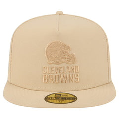Cleveland Browns New Era Color Pack A-Frame 59FIFTY Fitted Hat - Light Beige on sale