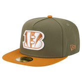 Cincinnati Bengals New Era Color Pack A-Frame 59FIFTY Fitted Hat - Olive/Brown for sale