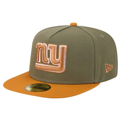 New York Giants New Era Color Pack A-Frame 59FIFTY Fitted Hat - Olive/Brown for sale