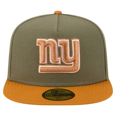 New York Giants New Era Color Pack A-Frame 59FIFTY Fitted Hat - Olive/Brown for sale