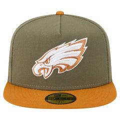 Philadelphia Eagles New Era Color Pack A-Frame 59FIFTY Fitted Hat - Olive/Brown online