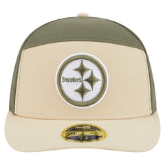 Pittsburgh Steelers New Era Two-Tone Color Pack Split Panel 59FIFTY Fitted Hat - Light Beige/Olive cheap