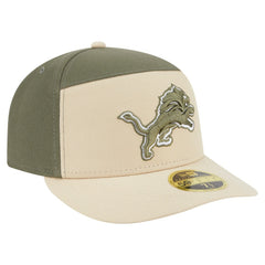Detroit Lions New Era Two-Tone Color Pack Split Panel 59FIFTY Fitted Hat - Light Beige/Olive on sale