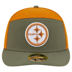Pittsburgh Steelers New Era Two-Tone Color Pack Split Panel 59FIFTY Fitted Hat - Olive/Brown discount
