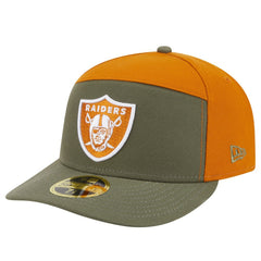 Las Vegas Raiders New Era Two-Tone Color Pack Split Panel 59FIFTY Fitted Hat - Olive/Brown discount
