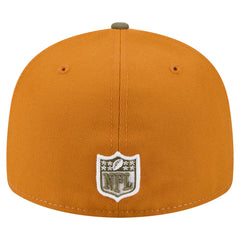 Green Bay Packers New Era Two-Tone Color Pack Split Panel 59FIFTY Fitted Hat - Olive/Brown for sale