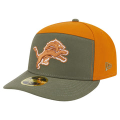 Detroit Lions New Era Two-Tone Color Pack Split Panel 59FIFTY Fitted Hat - Olive/Brown for sale