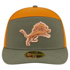 Detroit Lions New Era Two-Tone Color Pack Split Panel 59FIFTY Fitted Hat - Olive/Brown for sale