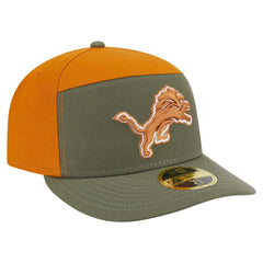 Detroit Lions New Era Two-Tone Color Pack Split Panel 59FIFTY Fitted Hat - Olive/Brown for sale