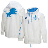 Detroit Lions Vintage Logo Coaches Full-Snap Hoodie Jacket - White for sale