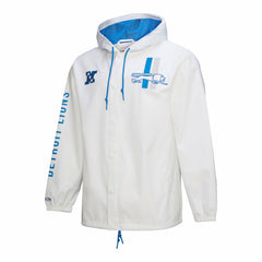 Detroit Lions Vintage Logo Coaches Full-Snap Hoodie Jacket - White for sale