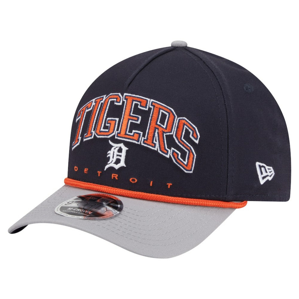 Detroit Tigers Arch 9FORTY A-Frame M-Crown Adjustable Hat Navy/Gray