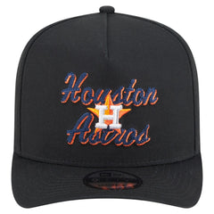 Houston Astros Chainstitch 9FIFTY A-Frame Snapback Hat Black
