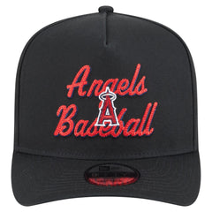 Los Angeles Angels Chainstitch 9FIFTY A-Frame Snapback Hat Black