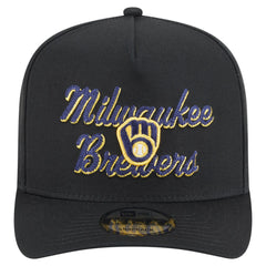 Milwaukee Brewers Chainstitch 9FIFTY A-Frame Snapback Hat Black