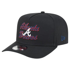 Atlanta Braves Chainstitch 9FIFTY A-Frame Snapback Hat Black
