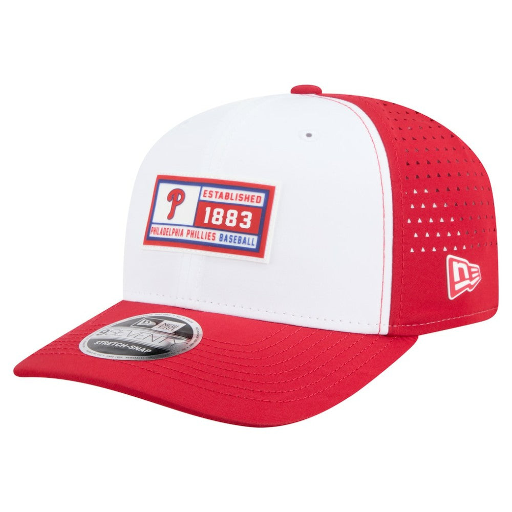 Philadelphia Phillies Established Patch 9SEVENTY Adjustable Hat White/Red