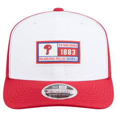 Philadelphia Phillies Established Patch 9SEVENTY Adjustable Hat White/Red