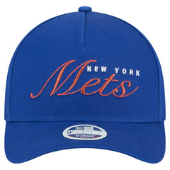 New York Mets Women's Metallic A-Frame 9FORTY Adjustable Hat Royal