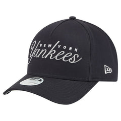 New York Yankees Women's Metallic A-Frame 9FORTY Adjustable Hat Navy