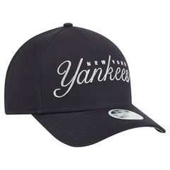 New York Yankees Women's Metallic A-Frame 9FORTY Adjustable Hat Navy