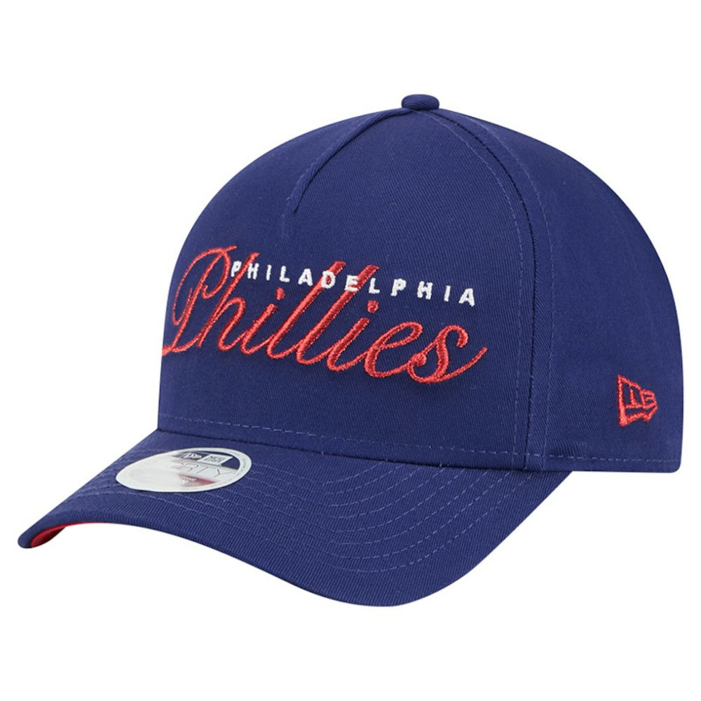 Philadelphia Phillies Women's Metallic A-Frame 9FORTY Adjustable Hat Royal